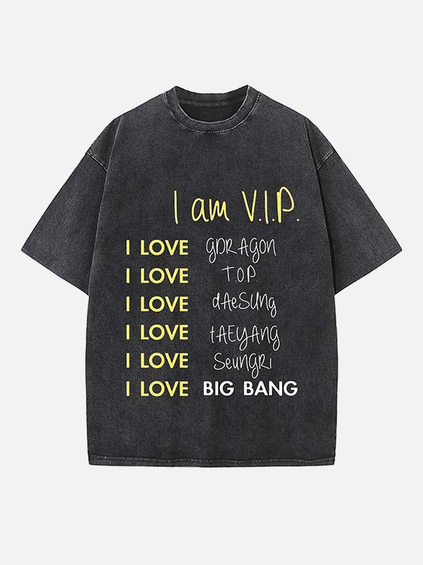 BIGBANG Print Round Neck T-shirt
