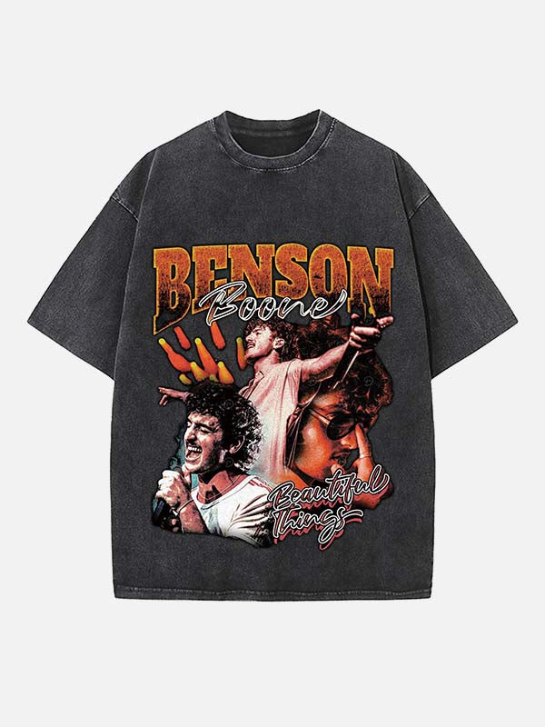 Benson Boone Print Round Neck T-shirt