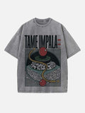 Tame Impala Print Round Neck T-shirt