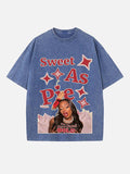 Megan Thee Stallion Print Round Neck T-shirt