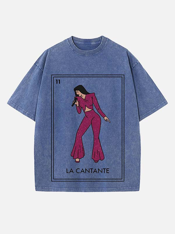 Selena Quintanilla Print Round Neck T-shirt
