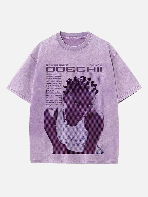 Doechii Print Round Neck T-shirt