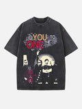 U2 Print Round Neck T-shirt