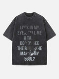 Travis Scott Print Round Neck T-shirt