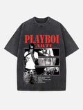Playboi Carti Print Round Neck T-shirt