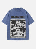 Blondie Print Round Neck T-shirt