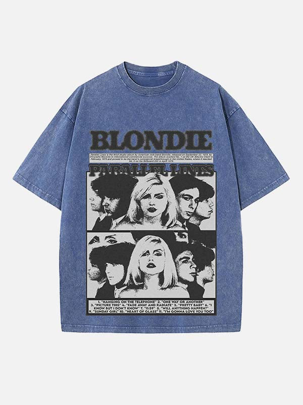 Blondie Print Round Neck T-shirt