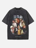 Nas Print Round Neck T-shirt