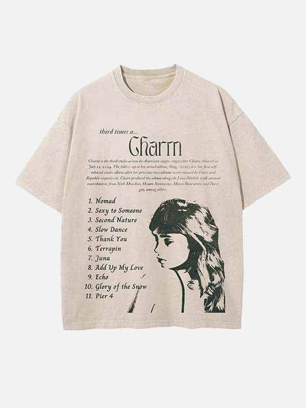 Clairo Print Round Neck T-shirt