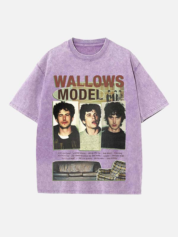 Wallows Print Round Neck T-shirt