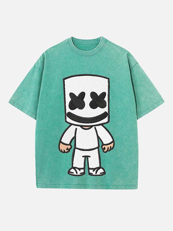 Marshmello Print Round Neck T-shirt