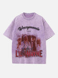 Lil Wayne Print Round Neck T-shirt