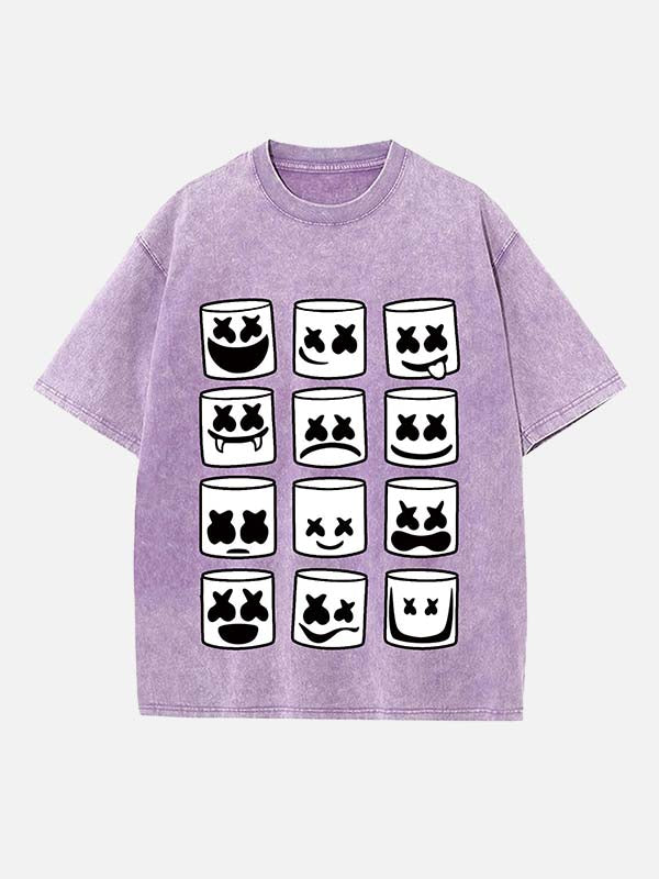Marshmello Print Round Neck T-shirt