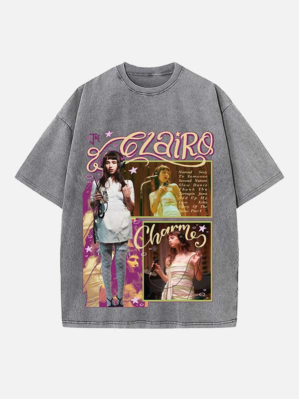 Clairo Print Round Neck T-shirt