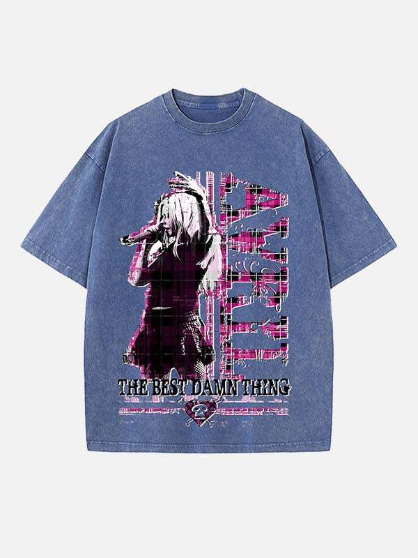 Avril Lavigne Print Round Neck T-shirt