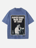 Queen Print Round Neck T-shirt