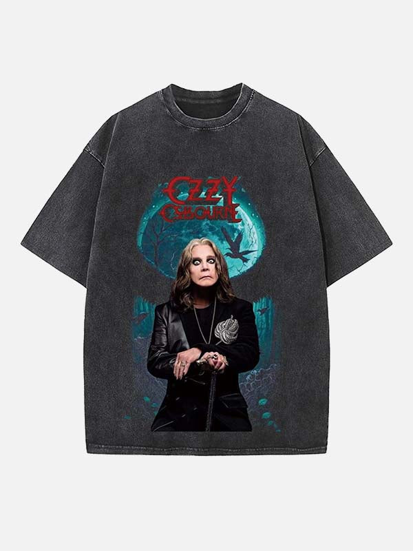 Black Sabbath Print Round Neck T-shirt