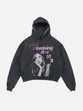 Tate McRae Print Slant Pockets Hoodie