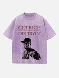 50 Cent Print Round Neck T-shirt