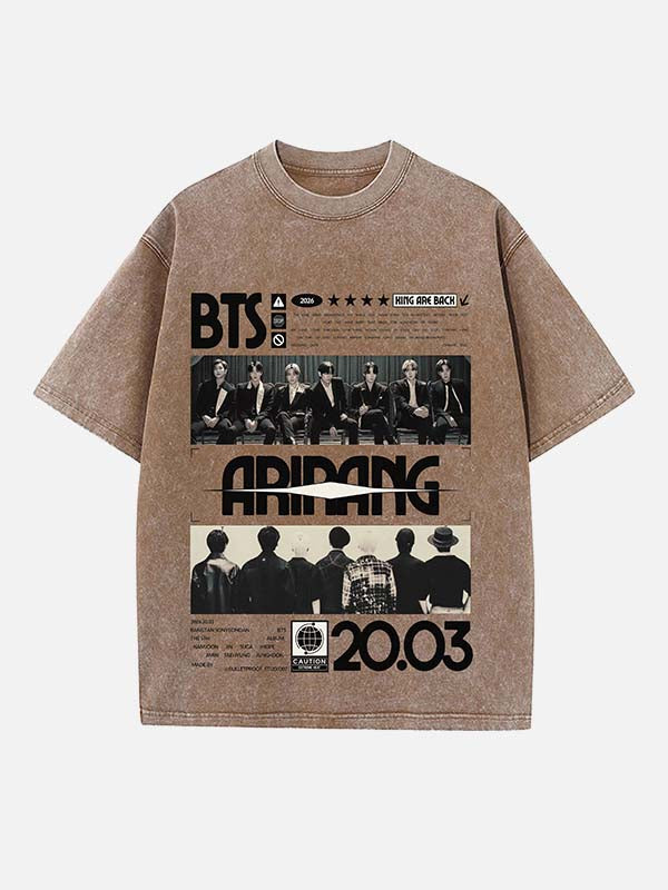 BTS Print Round Neck T-shirt
