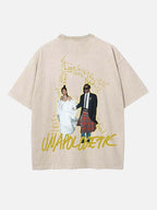 Rihanna Print Round Neck T-shirt