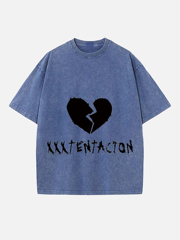 XXXTENTACION Print Round Neck T-shirt