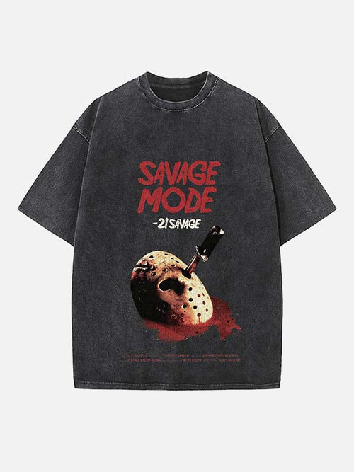 21 Savage Print Round Neck T-shirt