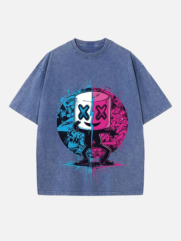 Marshmello Print Round Neck T-shirt