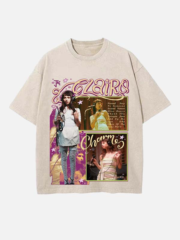Clairo Print Round Neck T-shirt