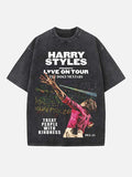 Harry Styles Print Round Neck T-shirt