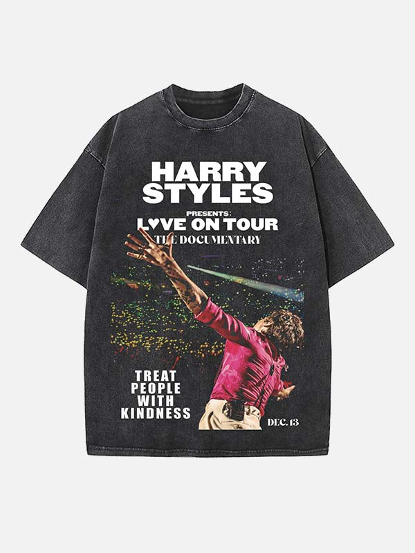 Harry Styles Print Round Neck T-shirt