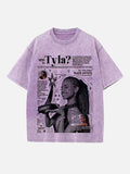 Tyla Print Round Neck T-shirt