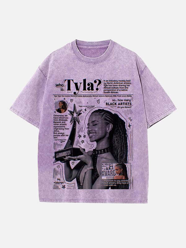 Tyla Print Round Neck T-shirt