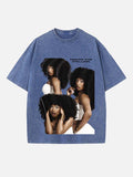 Megan Thee Stallion Print Round Neck T-shirt