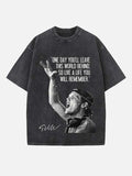 Avicii Print Round Neck T-shirt