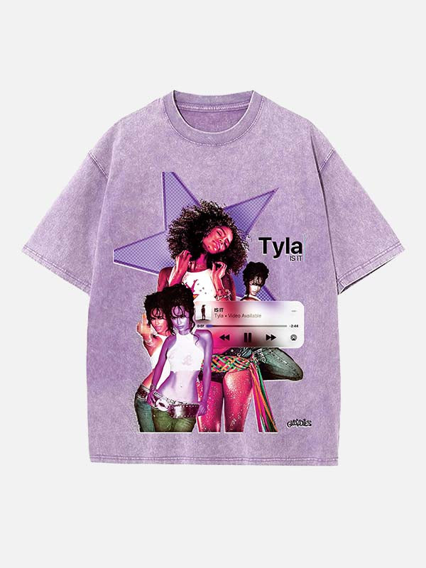 Tyla Print Round Neck T-shirt