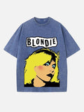 Blondie Print Round Neck T-shirt