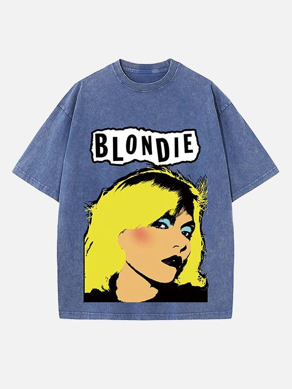 Blondie Print Round Neck T-shirt
