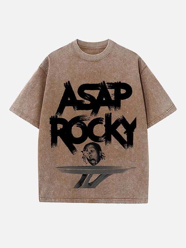 A$AP Rocky Print Round Neck T-shirt