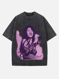 Selena Quintanilla Print Round Neck T-shirt