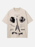 Daft Punk Print Round Neck T-shirt