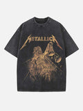 Metallica Print Round Neck T-shirt