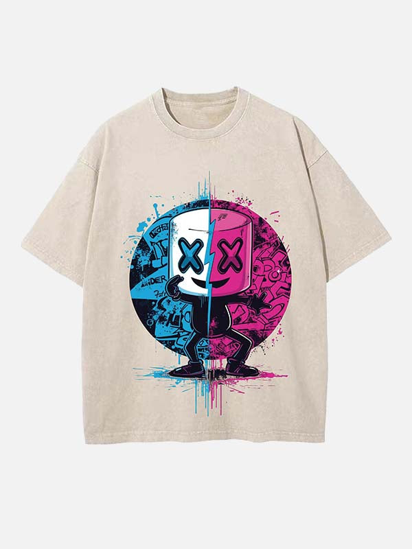 Marshmello Print Round Neck T-shirt