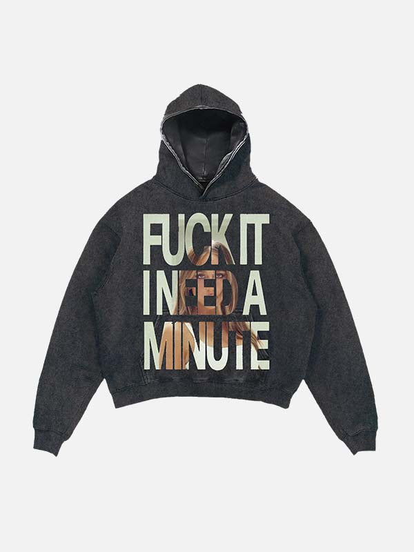 Tate McRae Print Slant Pockets Hoodie