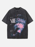 Harry Styles Print Round Neck T-shirt