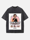 Raye Print Round Neck T-shirt