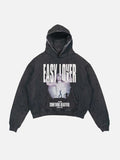 Miley Cyrus Print Slant Pockets Hoodie
