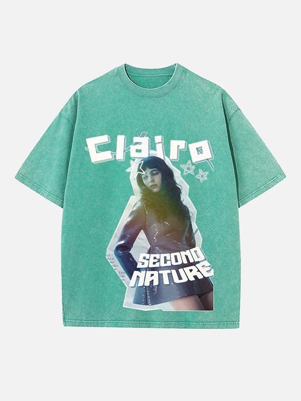 Clairo Print Round Neck T-shirt