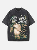 Deftones Print Round Neck T-shirt