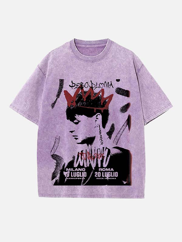 Peso Pluma Print Round Neck T-shirt
